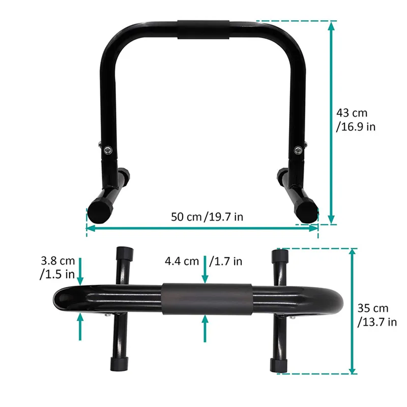 Fitness Medium Parallette Bars for Calisthenics, Cross-fit & Gymnastics, Handstand Bars with Extra Wide Handle