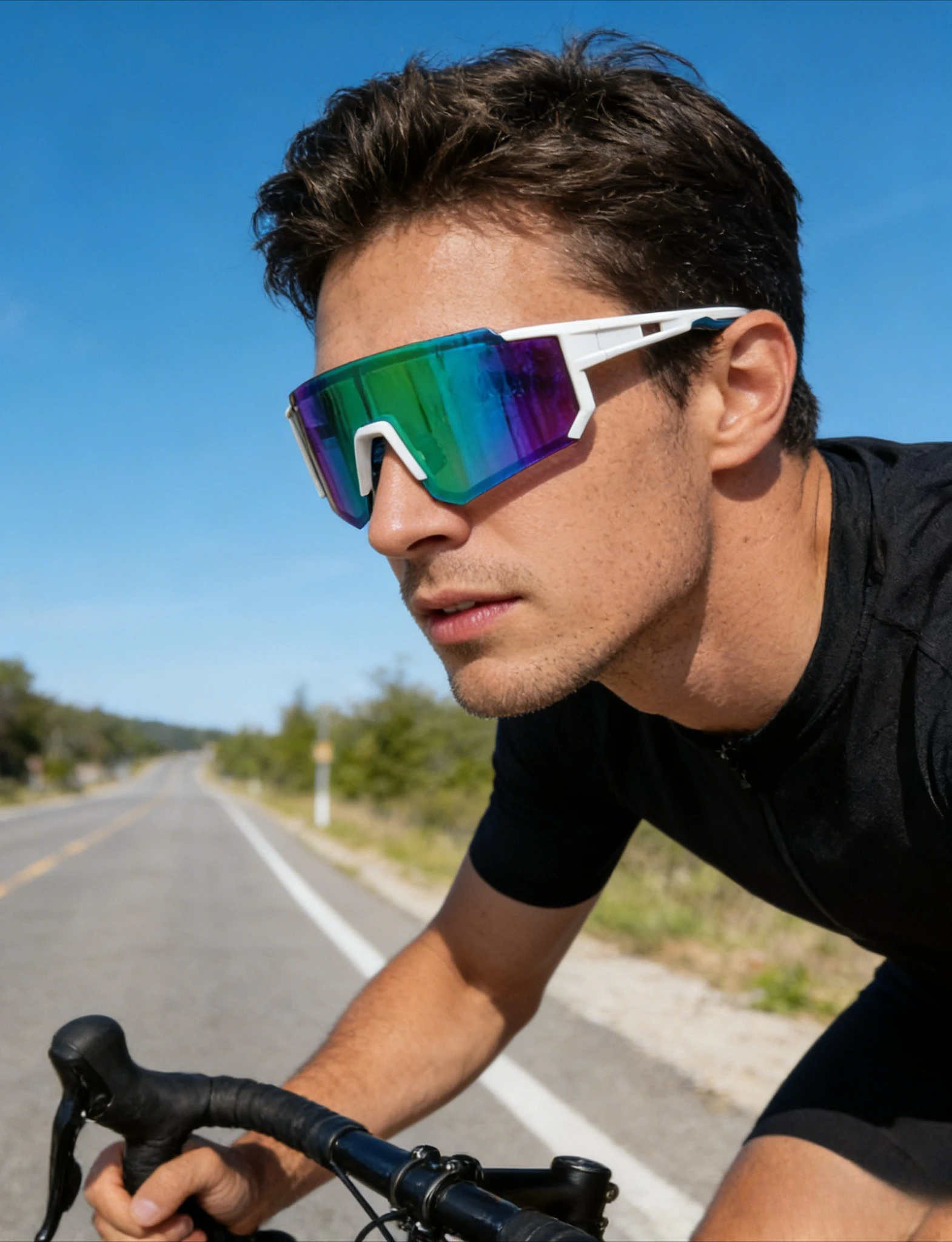 

Men's One-Piece Cycling Sunglasses - UV400 Windproof Outdoor Sports Riding Eyewear
