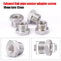 18mm - 12mm Universal Motorcycle Exhaust Link Pipe M18 Turn M12 Sensor Adapter Screw Moto Sensor Screws for Z400 Z650 S1000RR