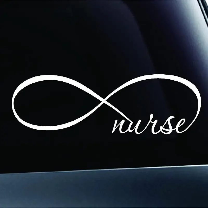 ملصق سيارة رمز الممرضة اللانهائية ، مضحك ، كمبيوتر محمول ، زجاجة ، شاحنة ، دراجة نارية ، طلاء السيارة ، نافذة ، صيد ، قارب ، لوح تزلج Dec #1