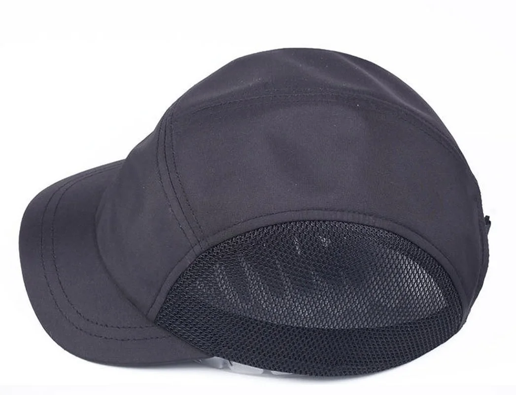 Mesh Trucker Dad Hat 5 Panel Baseball Cap Quick Dry Short Brim Hat Breathable Running Sun Caps Snapback Cap