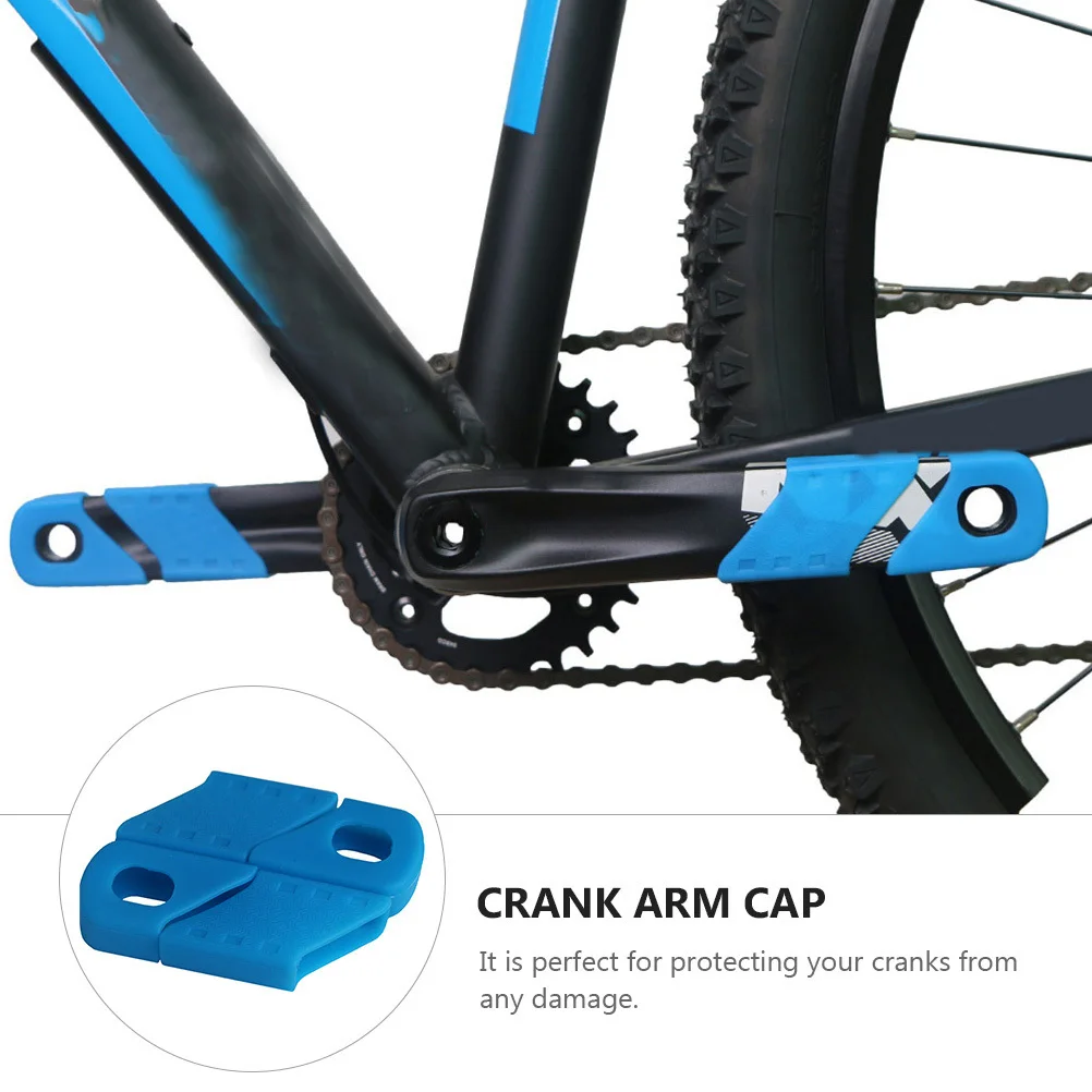 4pcs Universal Crank Arm Protector Silicone Bike Crank Cover Durable Non-Slip Shockproof Heat Resistant Crankset Cap