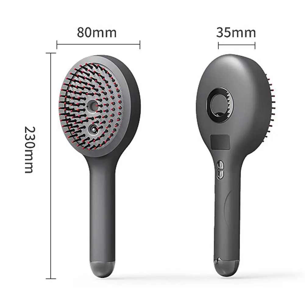 Electric Spray Massage Comb Red Light Hair Brush Vibrating Scalp Massager for Smooth Relaxing Hair Care Styling Tool 1PCS