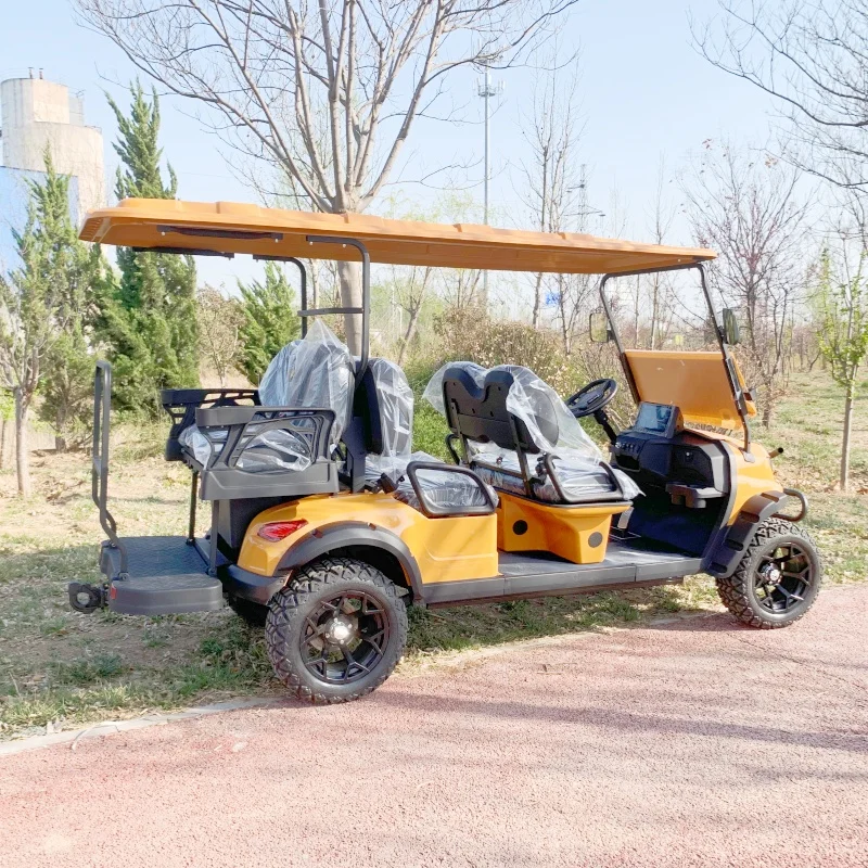 Hot Selling 6 Seater Hunting China Mobility Scooter Electric Golf Cart With Factory Price Bumper 12 Inch Tires Upholstered Seat