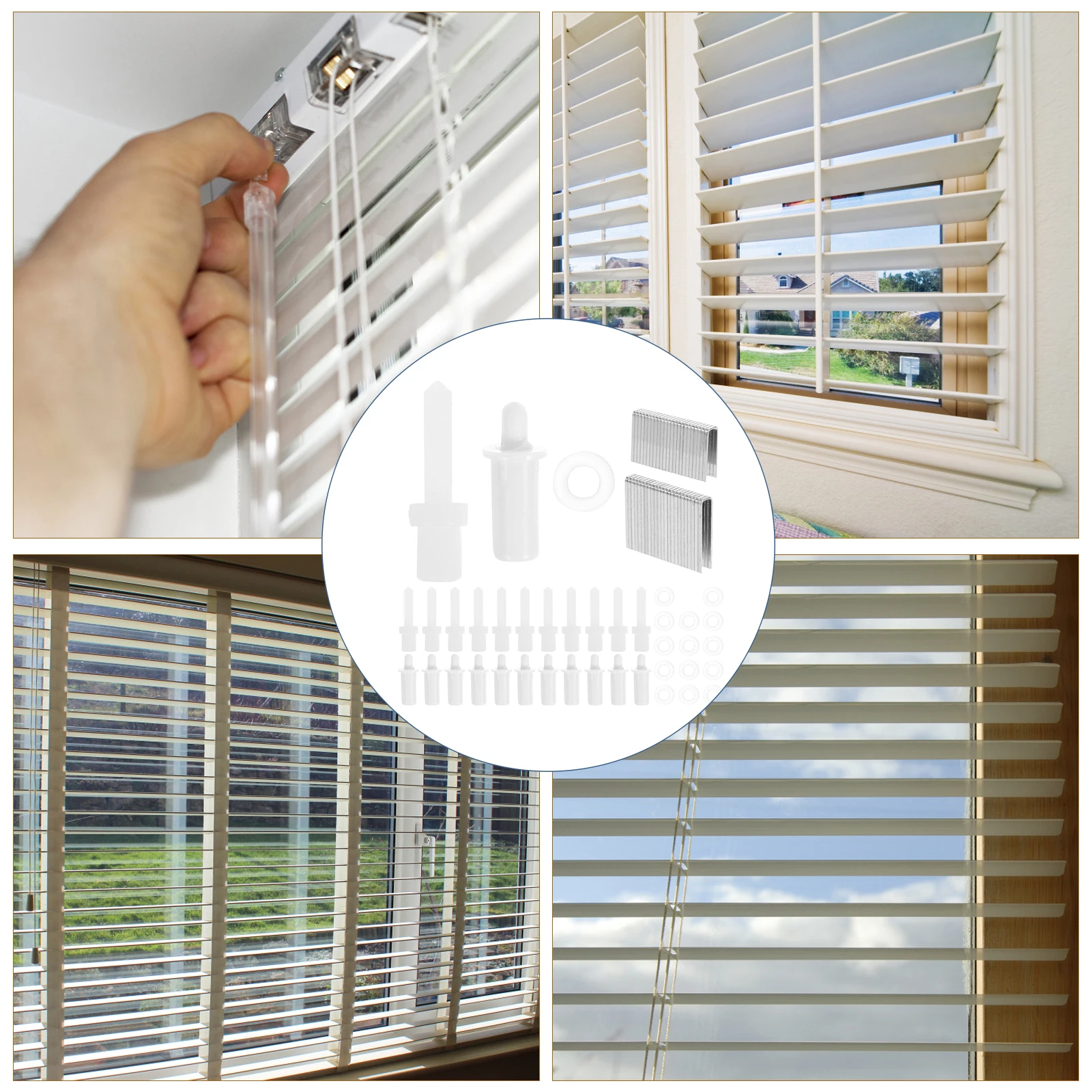 

1 set Shutter Repair Pins Replacement Kit Durable Plastic Fasteners Louver Parts Window Telescopic Pin Fix