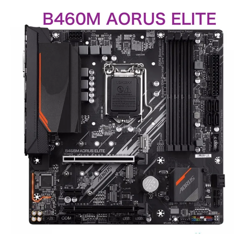 Gigabyte-Carte mère B460M AORUS ELITE, LGA 1200, DDR4, Micro ATX, Carte mère, 100% testée, entièrement fonctionnelle, livraison gratuite