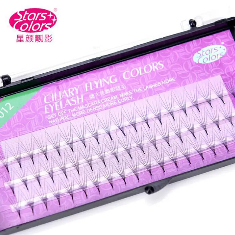 57 Bundel/kotak Bulu Mata Cluster 6D 0.07mm C curl Alami Panjang Model Kipas Ekstensi Bulu Mata Kecantikan Riasan