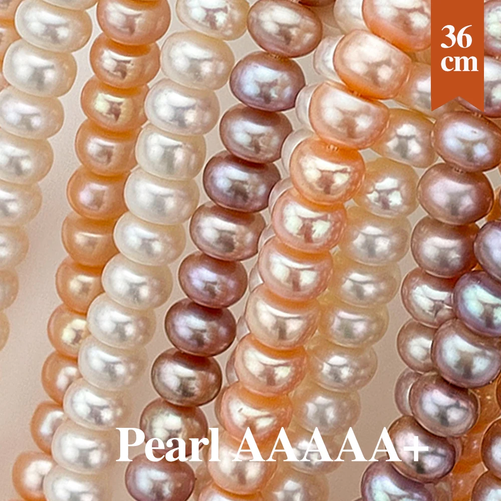 

Gloss Natural Freshwater 100% Pearl Beads 6.5-7.5mm Bread Pearl Loose Spacer Beaded for Making DIY Jewerly Necklace Bracelet
