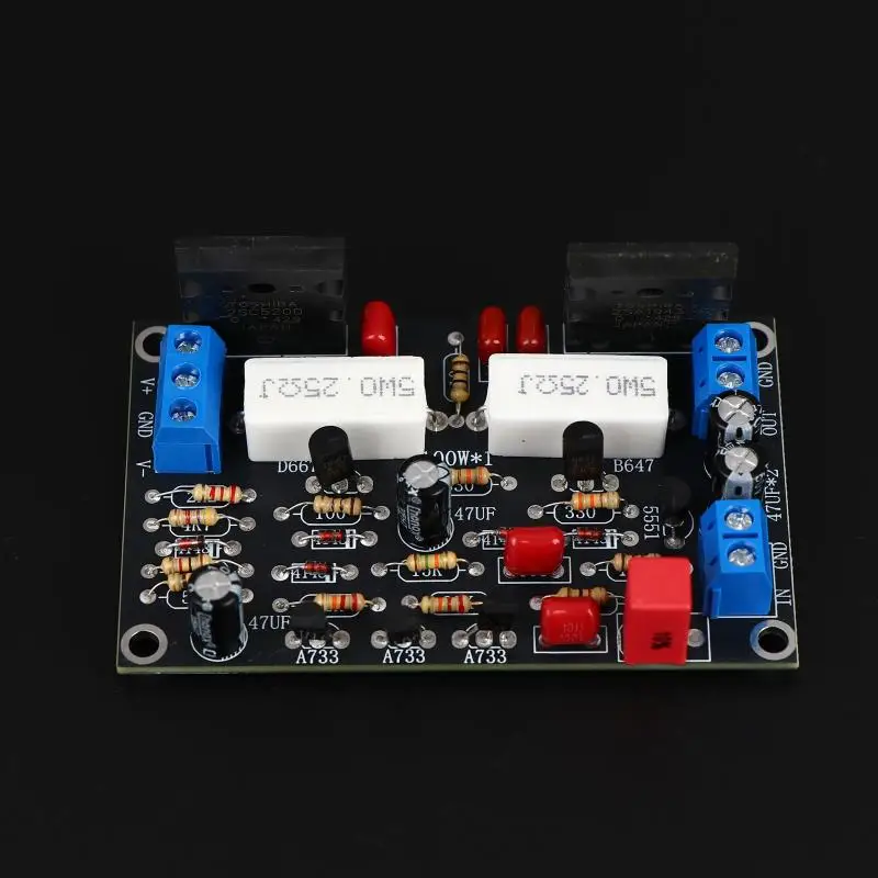 

1/2/3Pcs New 2SC5200+2SA1943 Tube 100W High Power Mono Audio Amplifier Board Ser Protect Relay
