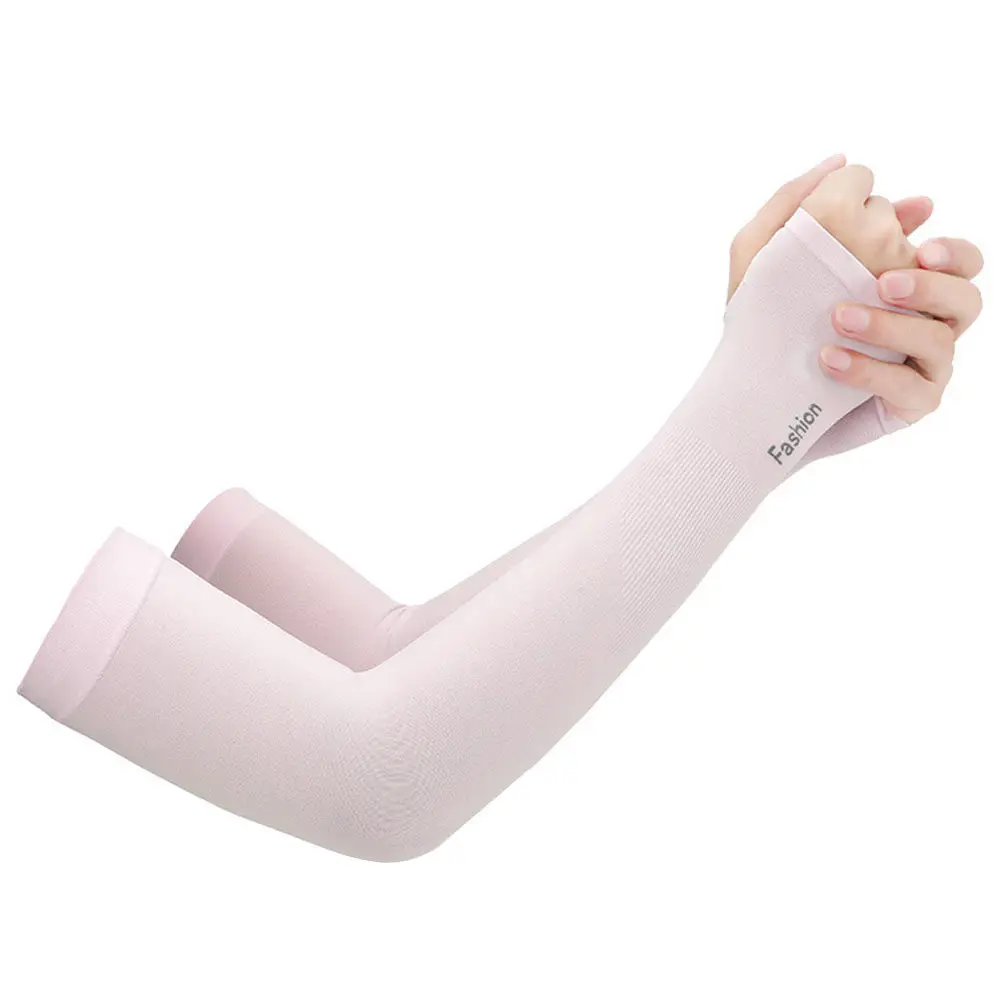 

5Pairs Uv Protection Arm Sleeves Breathable Ice Silk Cooling Sun Protector Oversleeve for Outdoor Running Cycling Fishing