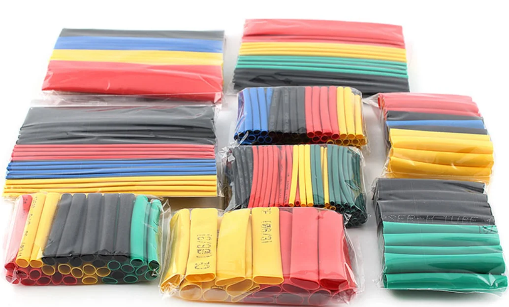 164pcs Thermoresistant Tube Heat Shrink Wrapping KIT, Termoretractil Shrinking Tubing Assorted Pack Wire Cable Insulation Sleeve