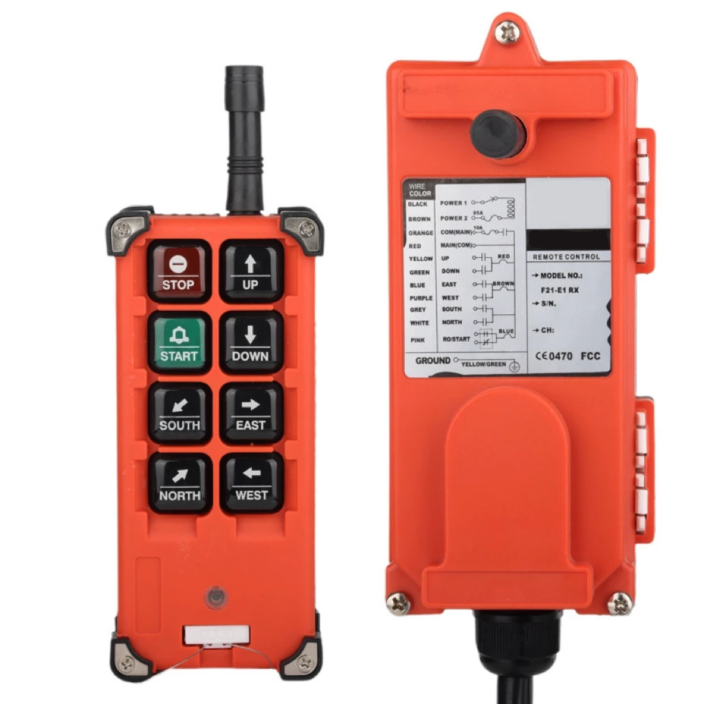 F21-E1B Wireless Industrial Remote Control for Electric Hoist, Crane Lift, High Quality UHF12-24V