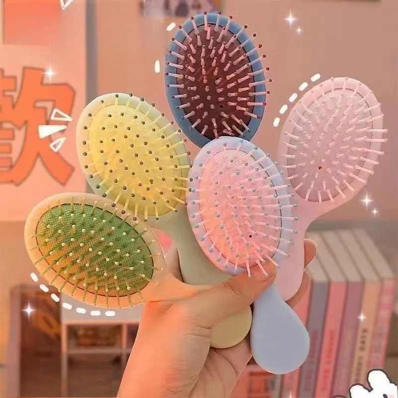 

Милая мини-щетка-расческа для девочек, портативный массажный инструмент для распутывания и укладки волос для женщин