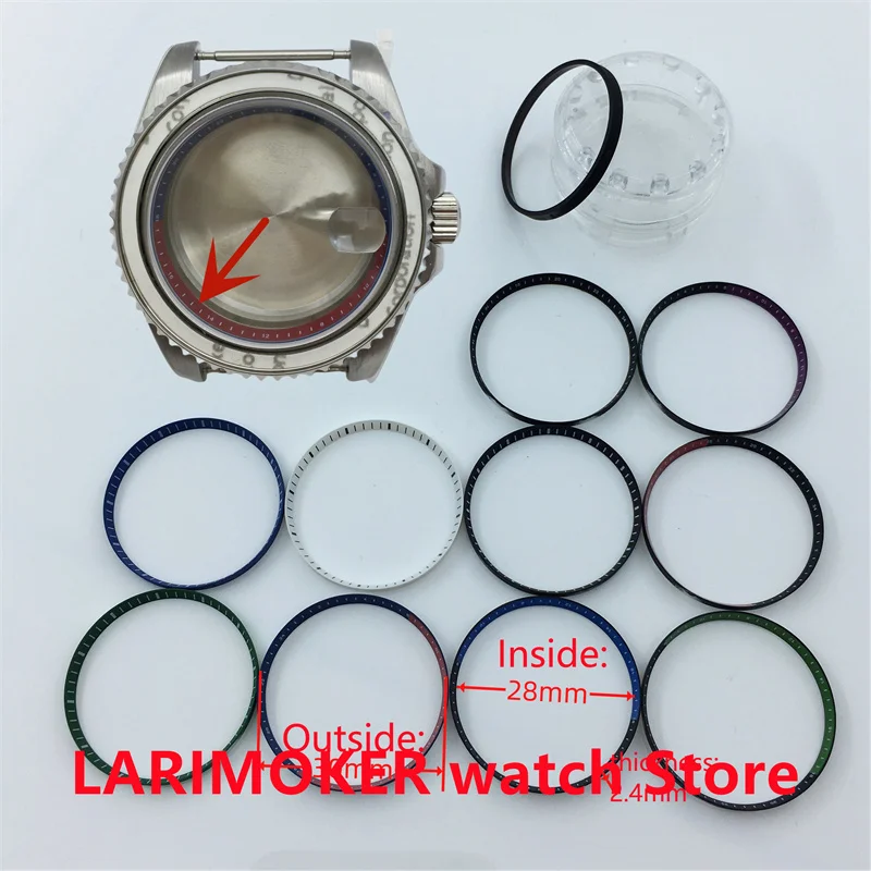 30mm*28mm*2.4mm Chapter Ring Two-color GMT/ Monochrome chapter ring for 40mm watch case Replace the hard plastic inner ring