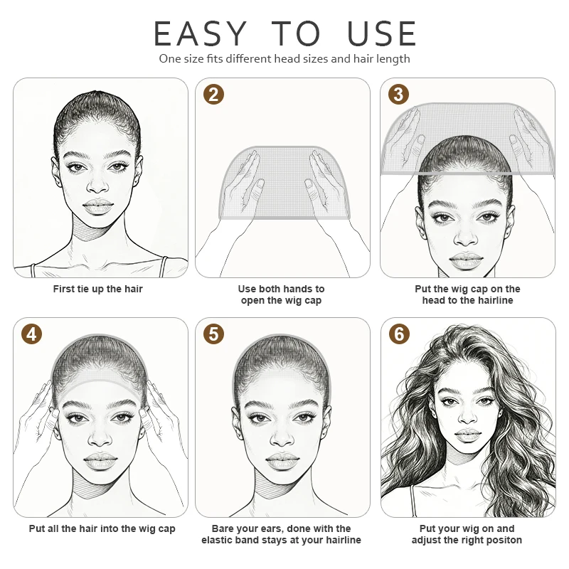 Wholesale Black Snood Nylon Hairnet Materials For Wigs Making Streching Elastics Mesh Cap Wig Liner Accessories