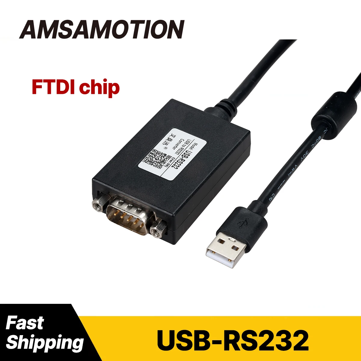 USB To RS232 Serial Converter Cable FTDI Chip DB9 9 Pin Adapter Compatible with Multiple Systems
