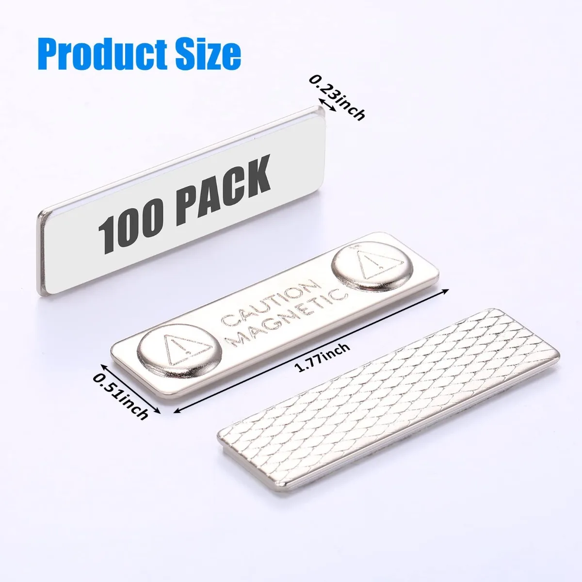 Magnetic Name Tag Holders with Strong Magnets for Securely Attaching ID Badges Name Tags and Accessories - 100 Pack