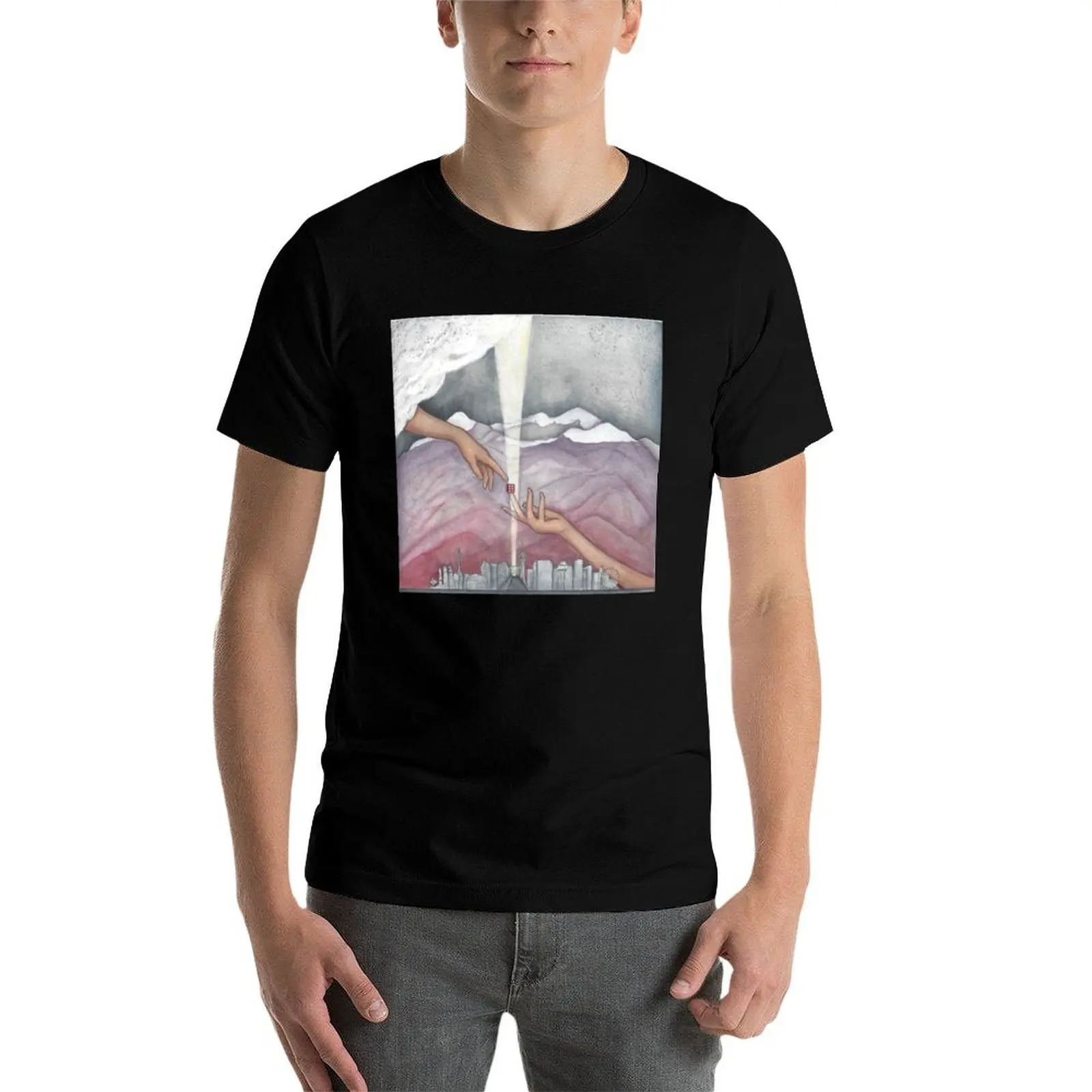 مدينة الله، مدينة التدمير تي شيرت مضحك تي شيرت الفكاهة الداكنة الأساسية تي شيرت تي شيرت