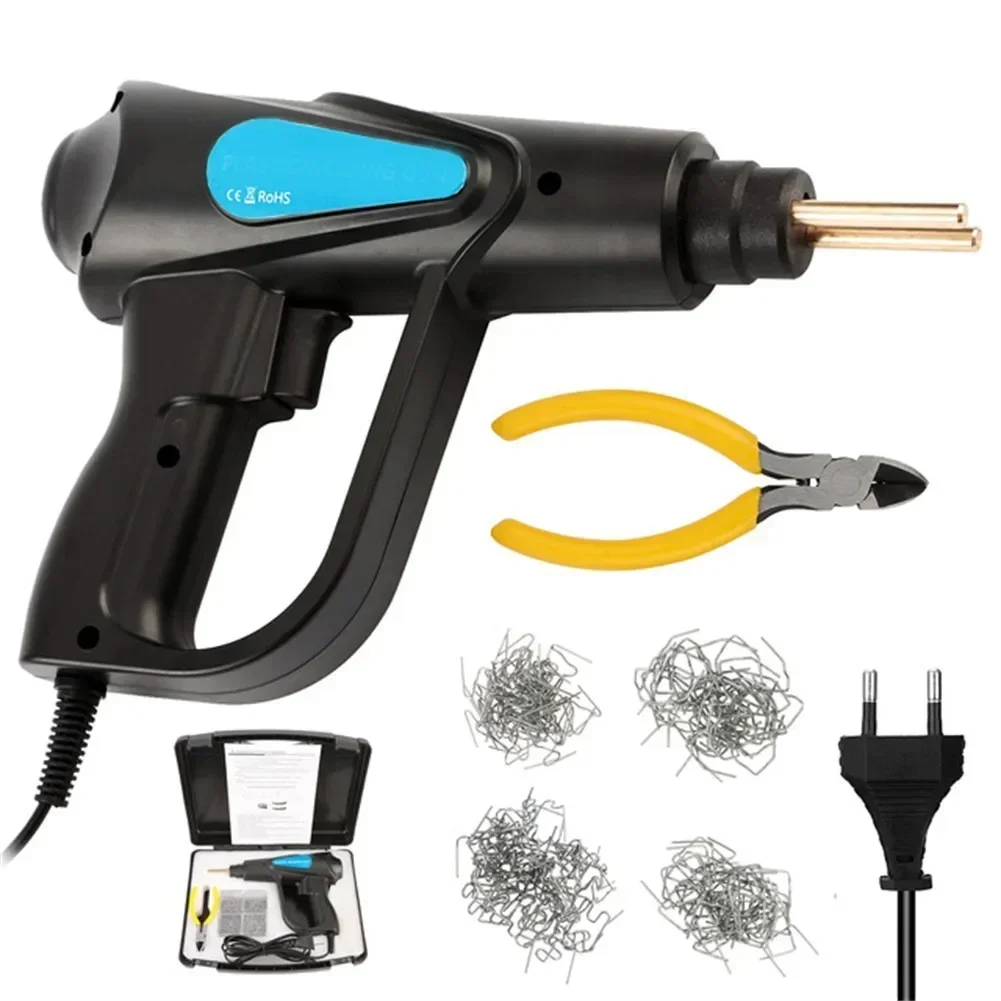 Máquina de soldadura de plástico con grapadora caliente de 70W, juego de reparación de parachoques de coche, Kit de soldador de plástico eléctrico para herramienta de reparación de automóviles 220V/110V