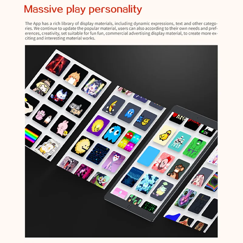 حقيبة المدرسة شاشة LED الهاتف الخليوي البرمجة DIY نمط خفيفة الوزن الصلب حالة المرأة حقيبة السفر حقائب الظهر الكلية #5