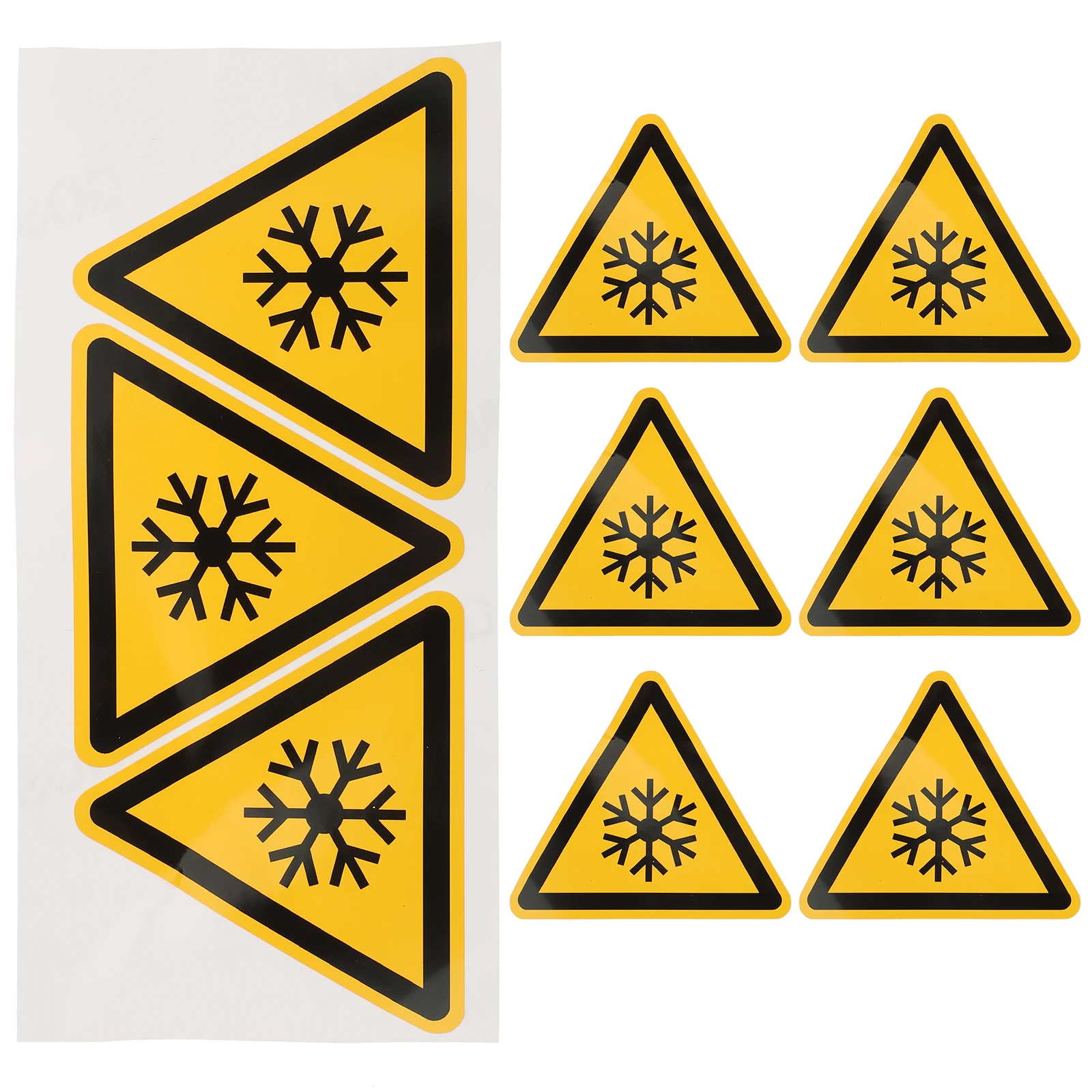 3Pcs Lightweight Warning Sign Stickers Equipment Caution Labels Safe Material Simple Design