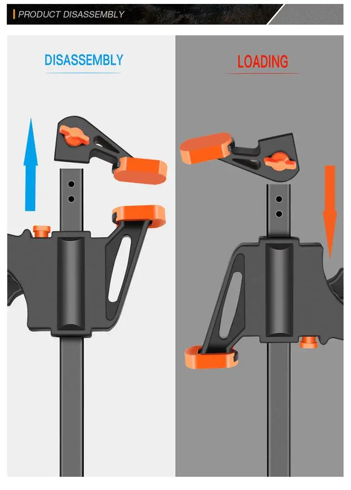 4-inch carpintaria braçadeira rápido-ajustar grampos de madeira rápido squeezer grampos conjunto braçadeira kit