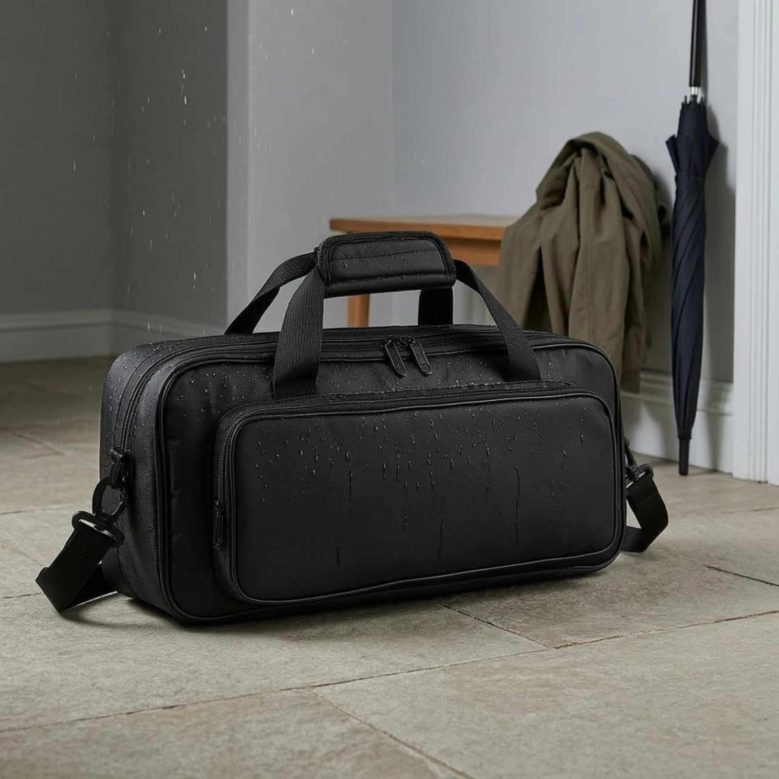 Effects Pedal Carrying Case Thickened Guitar Effects Pedal Bag Shoulder Strap Gear Bag Zippered Pocket for Musicians