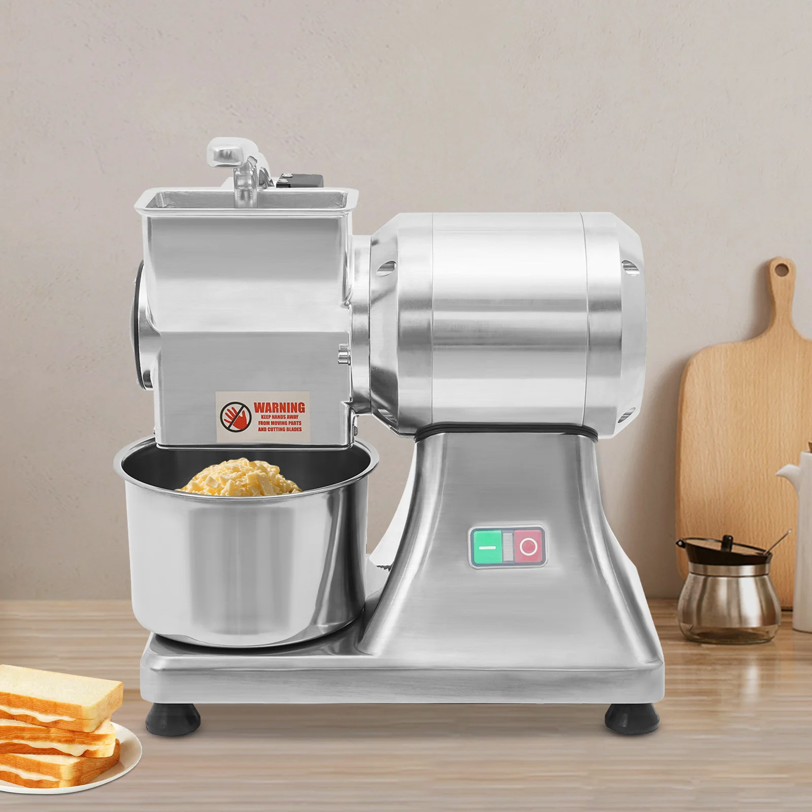 

Electric Cheese Alumina Grating Machine,110V Silver Cheese Grating Machine Desktop 40.5*24*43cm for Restaurants,Bars