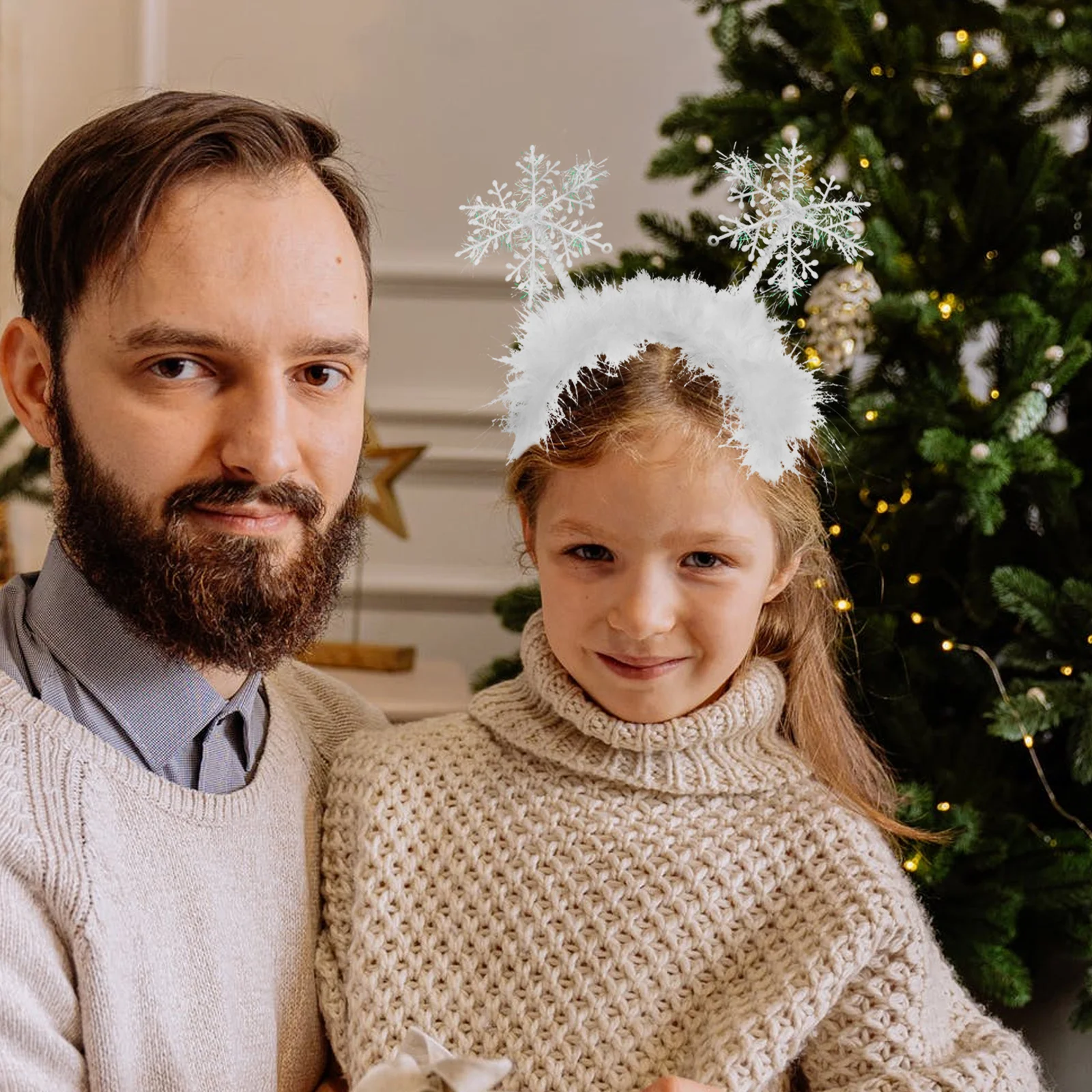 

2PCS Christmas Snowflake Headb s Lovely Headdresses Festive Hair Accessories Lightweight Comfortable Non Deformation Holiday