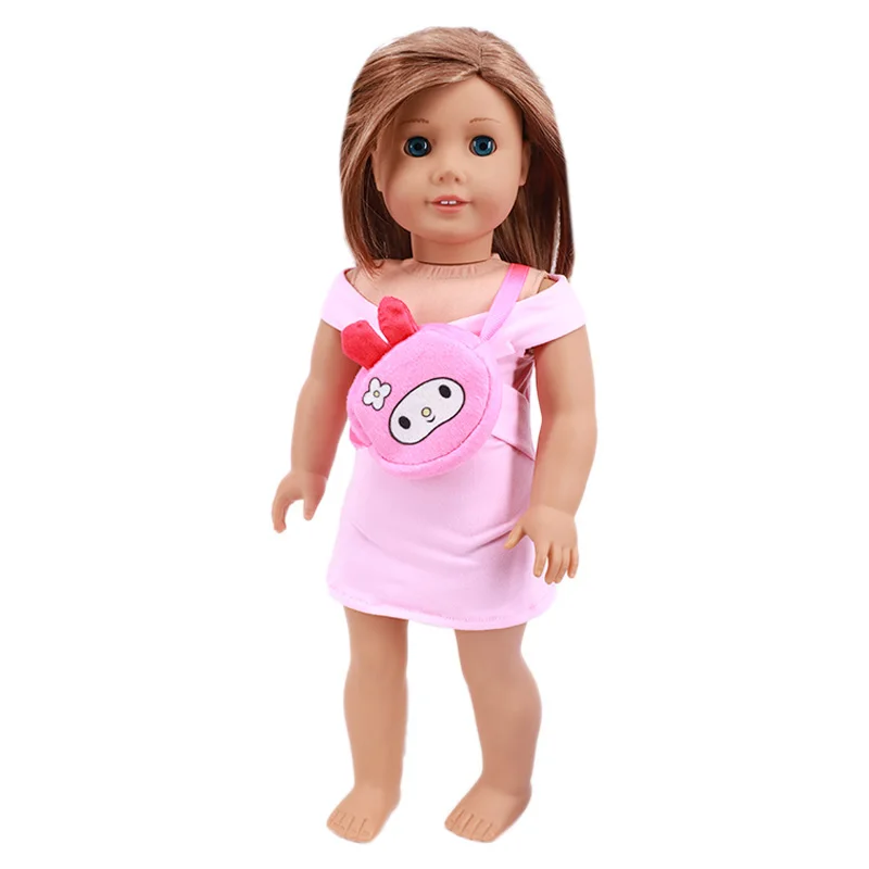 Puppenzubehör, niedliche Kettentasche, passend für 18 Zoll amerikanische 43 cm große Reborn-Baby-Lalafanfan-Ente, russische DIY-Geschenke für Mädchen