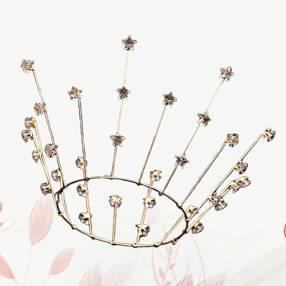 

Birthday Crown Decor Rhinestone Studded Cake Topper Tiara for Kids Princess Wedding Bridal Baby Cake Decoration