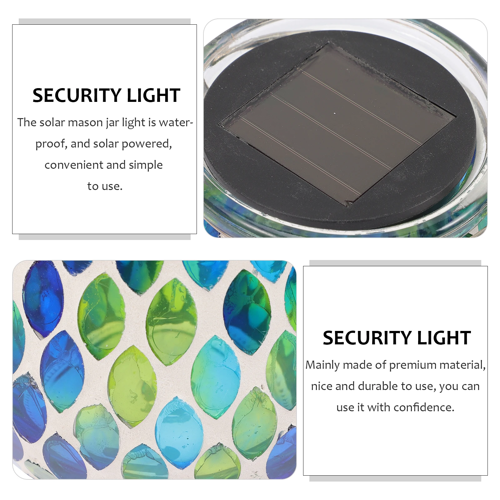 

Solar Lantern Outdoor Decorative Lights Blue Jar Waterproof Solar Powered Gifts Romantic Atmosphere Christmas Birthday