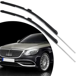 Heated Washer Front Windshield Wiper Blade For Mercedes S450/S550/S550e/S560 Plastic Black Accessories For Vehicles