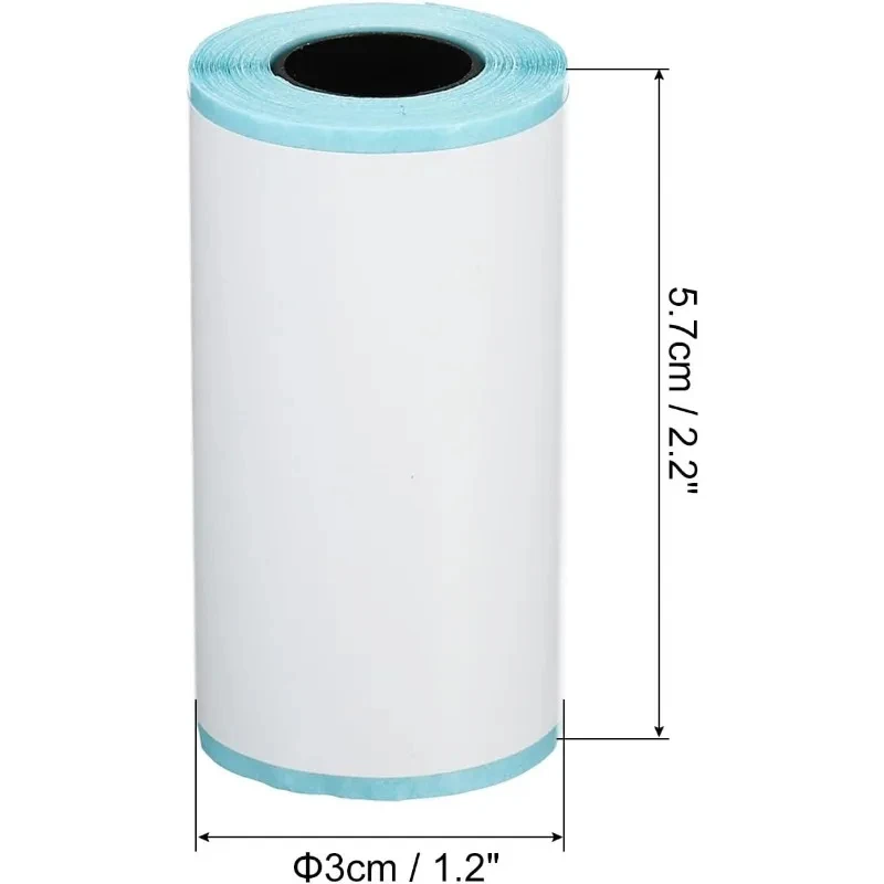 6 Rolls 57x30mm Self-Adhesive Sticker Camera Paper Refill Roll Thermal Paper for Mini Mobile Instant Camera Printer, White