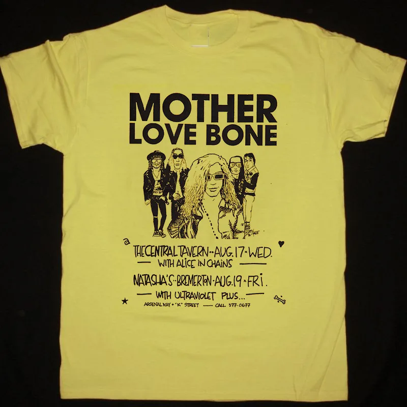 

Женская футболка с надписью «Mother Love Bone With Alice In цепи»