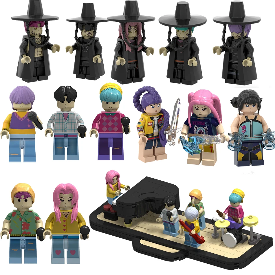 جديد فريق مونستر هانت الرجالي Rumizazoi يجمع مكعبات البناء اليدوية الكورية الرجال فريق عباءة لعبة مكعبات البناء #1