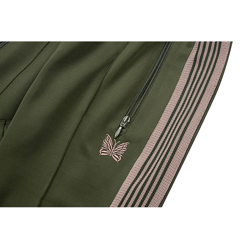 Military Green Logo Embroidery Side Edge Weaving Casual Pants Men Woman Straight Cylinder Versatile Wide Legs Trousers