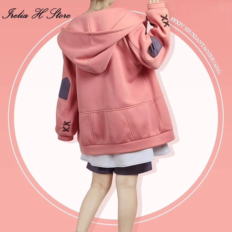 Irelia H Store FF14 Casual Jacket Final Fantasy XIV Casual Jacket Set Cosplay Costume Game Jacket shorts image 5