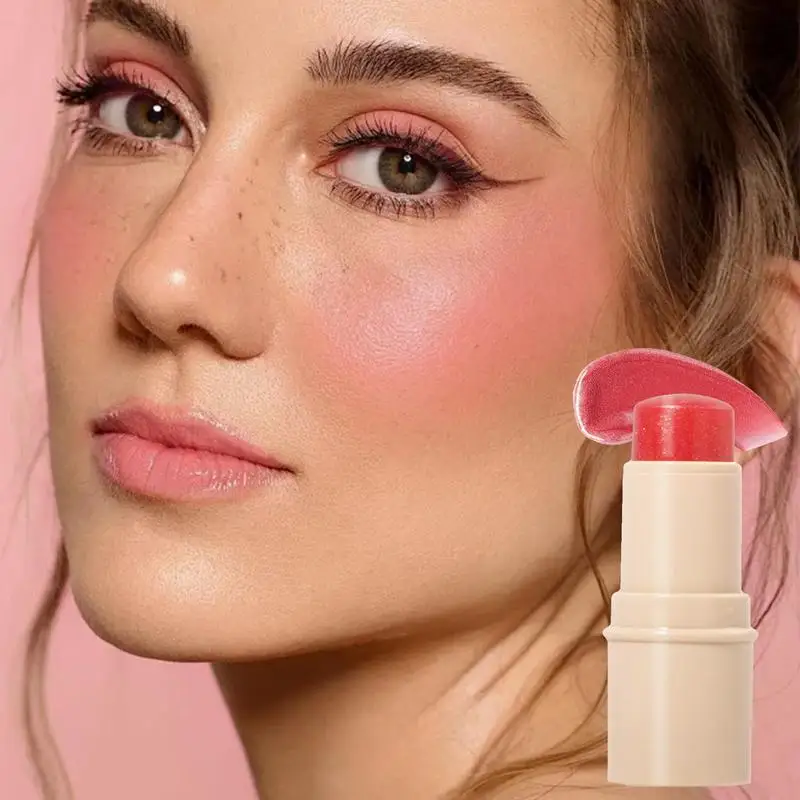 Multi-Functional Cream Blush Stick Jelly Blush Stick Natural Color Powder blusher stick for Makeup Beginners Beauty Lovers