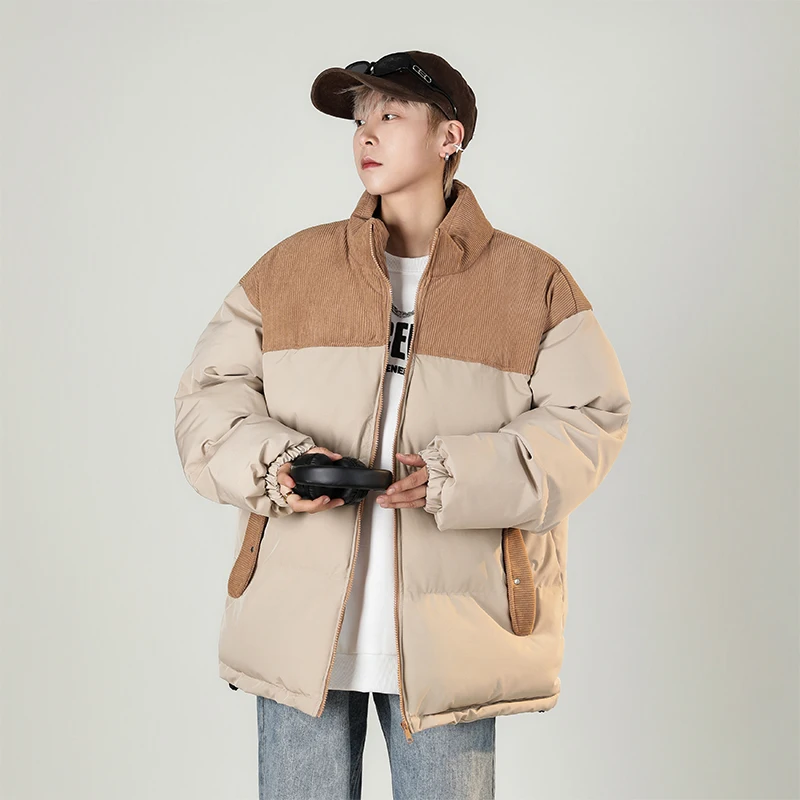 

Модная утепленная хлопковая куртка 2025 для пар, черное зимнее пальто, женское утепленное пальто-пуховик, повседневное свободное пальто