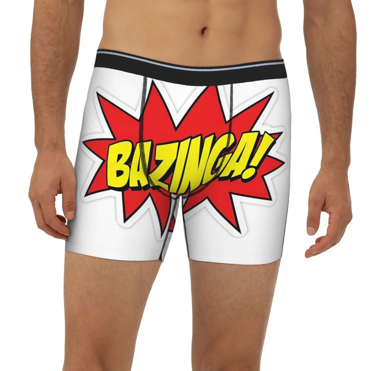 

Bazinga The Big Bang Theory Long Boxer Underpants Short Male Panties Ventilate Underwear for Homme Man Boyfriend Gifts