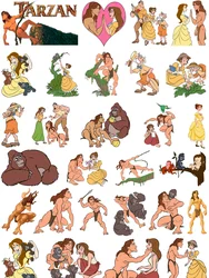 Disney Children's cartoon film Tarzan fusible clothing patches heat transfer vinyl Applique for clothes