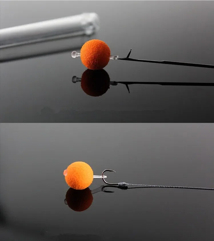 120Pcs/5Sheet Carp Fishing Hair Rig Fishing Bait Stop Pop Up Rig Stoppers Clear Color Boilie Inserts Fishing Tools