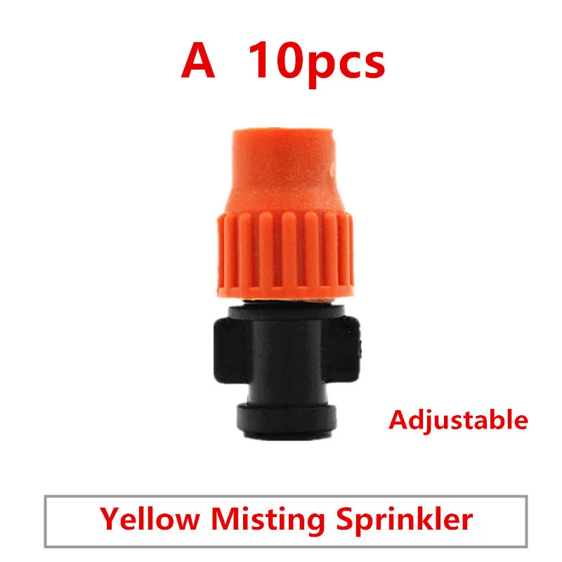 10pcs Adjustable Ultra-fine Atomizing Micro Sprinkler Garden Spray Roof Cooling Sprinkler Garden Flower Watering Kits Fittings