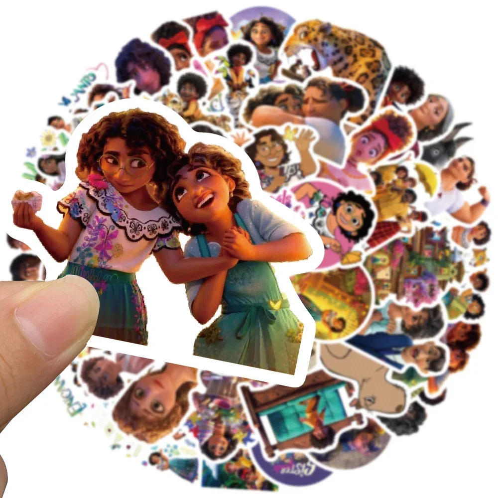 50PCS Disney Movie Encanto Stickers Anime Decal DIY Skateboard Laptop Motorcycle Waterproof Cool Cartoon Sticker Pack Kids Toy