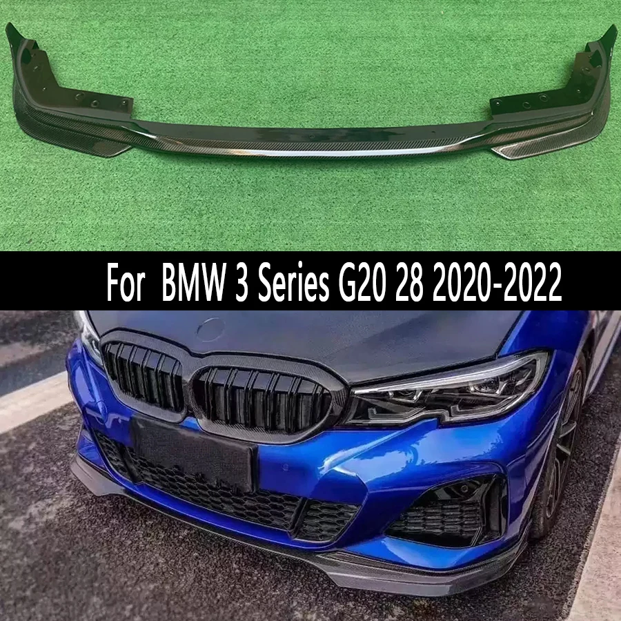 

For BMW 3 Series G20 G28 2019-2022 Carbon Fiber Car Front Bumper Diverter Spoiler Diffuser Front lip chin MP style