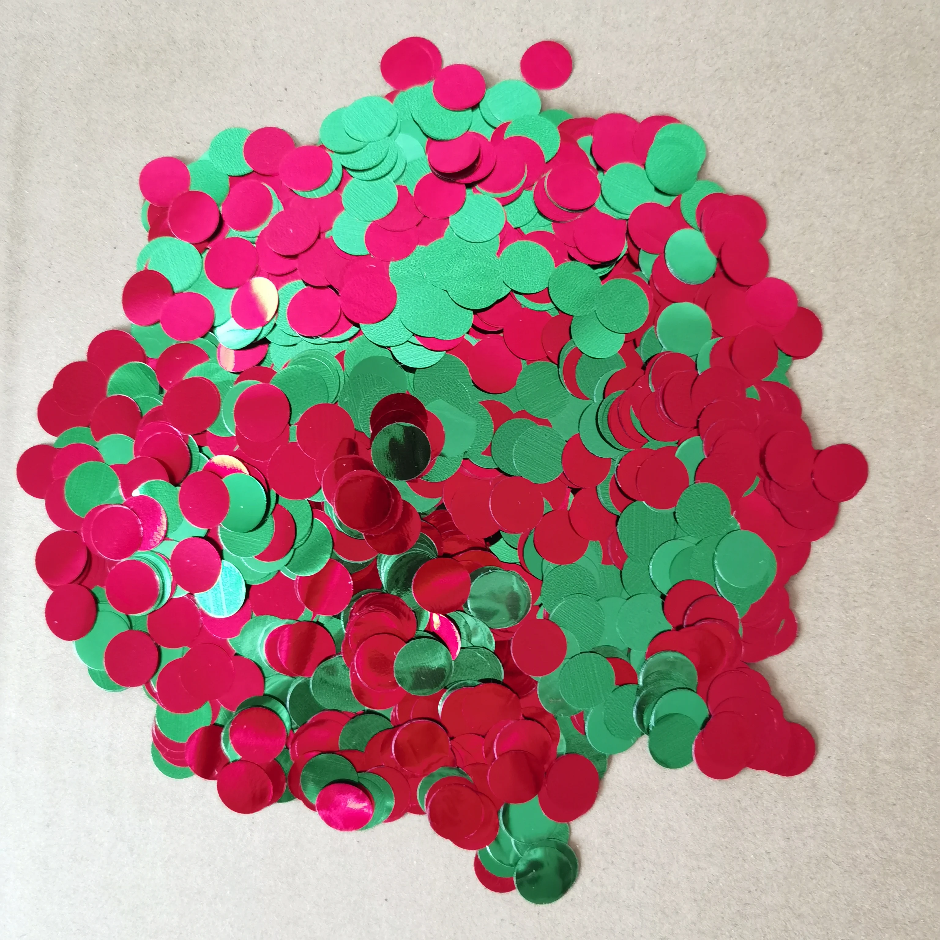 30/50/100g Mix Rot Grün Runde Konfetti 1,5 cm Glitter Folie Weihnachten Konfetti Für Geburtstag Hochzeit Weihnachten Neujahr Party Dekor – Detail 2