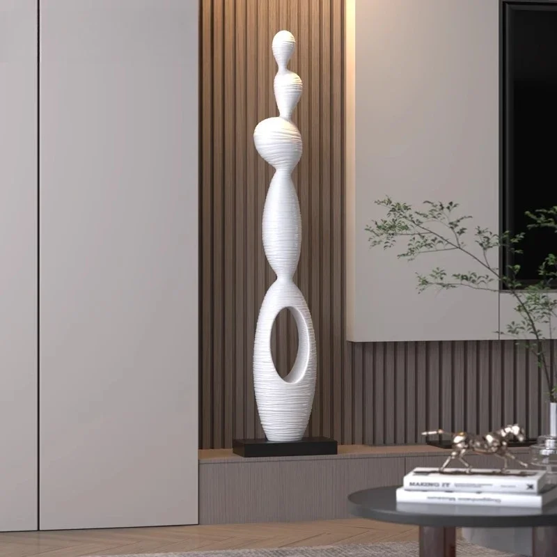 Art sculpture entrance entrance slender vertical high ornament floor soft decoration