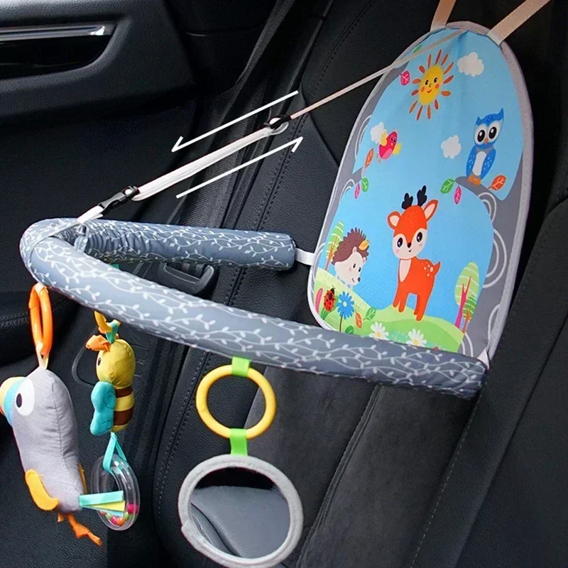 Assento de carro de bebê brinquedo para centro de atividades iniciais pontapé jogar pingente brinquedos carrinho de bebê berço pendurado chocalhos brinquedos sensoriais presentes da criança