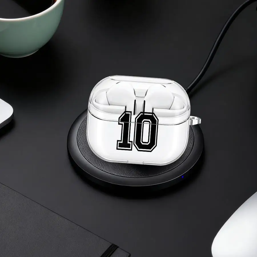 

Lucky Numbers 10 7 Clear Earphone Cases Cover With Hook Case For Samsung Galaxy Buds 3 FE 4 Pro 2 4Pro Live 2Pro 3Pro